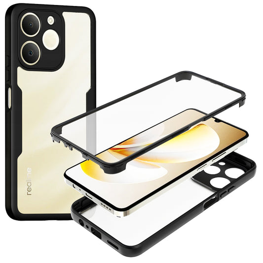 Custodia per Realme Note 70T, Techsuit, ColorVerse 360, Nera