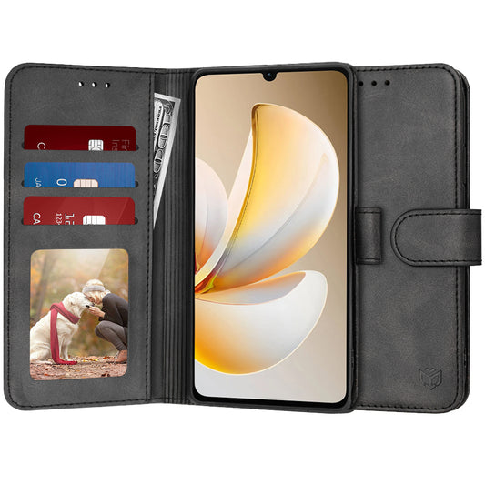 Custodia per Realme Note 70T, Techsuit, Diary Book, Nera