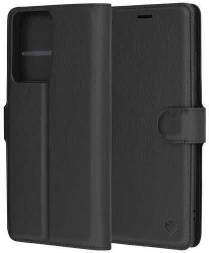 Custodia per Samsung Galaxy A56 A566, Techsuit, Leather Folio, Nera