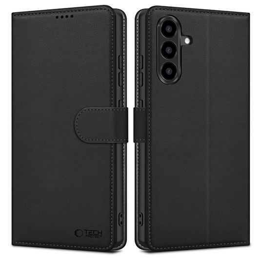 Custodia per Samsung Galaxy A37 5G / A56 A566 / A36 A366, Tech-Protect, Wallet, Nera
