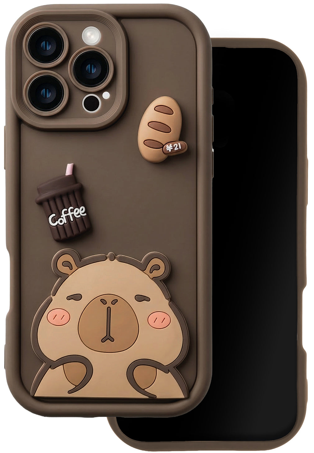 Custodia per Samsung Galaxy A26 A266, OEM, Ultra Trendy 3D Capybara, Marrone