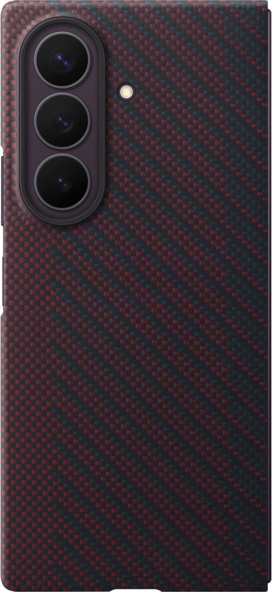 Custodia per Samsung Galaxy Z Fold8 Ultra F976, Carbon Magnet Case, Rossa EF-KF976SREGWW