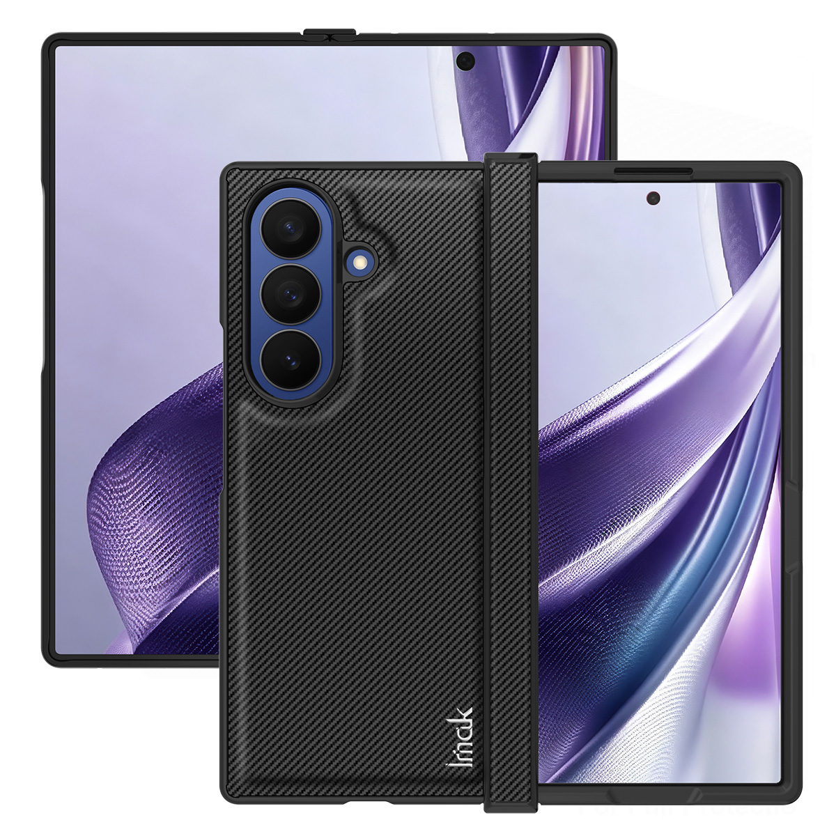 Custodia per Samsung Galaxy Z Fold8 Ultra F976, Imak, Carbonio, Nera