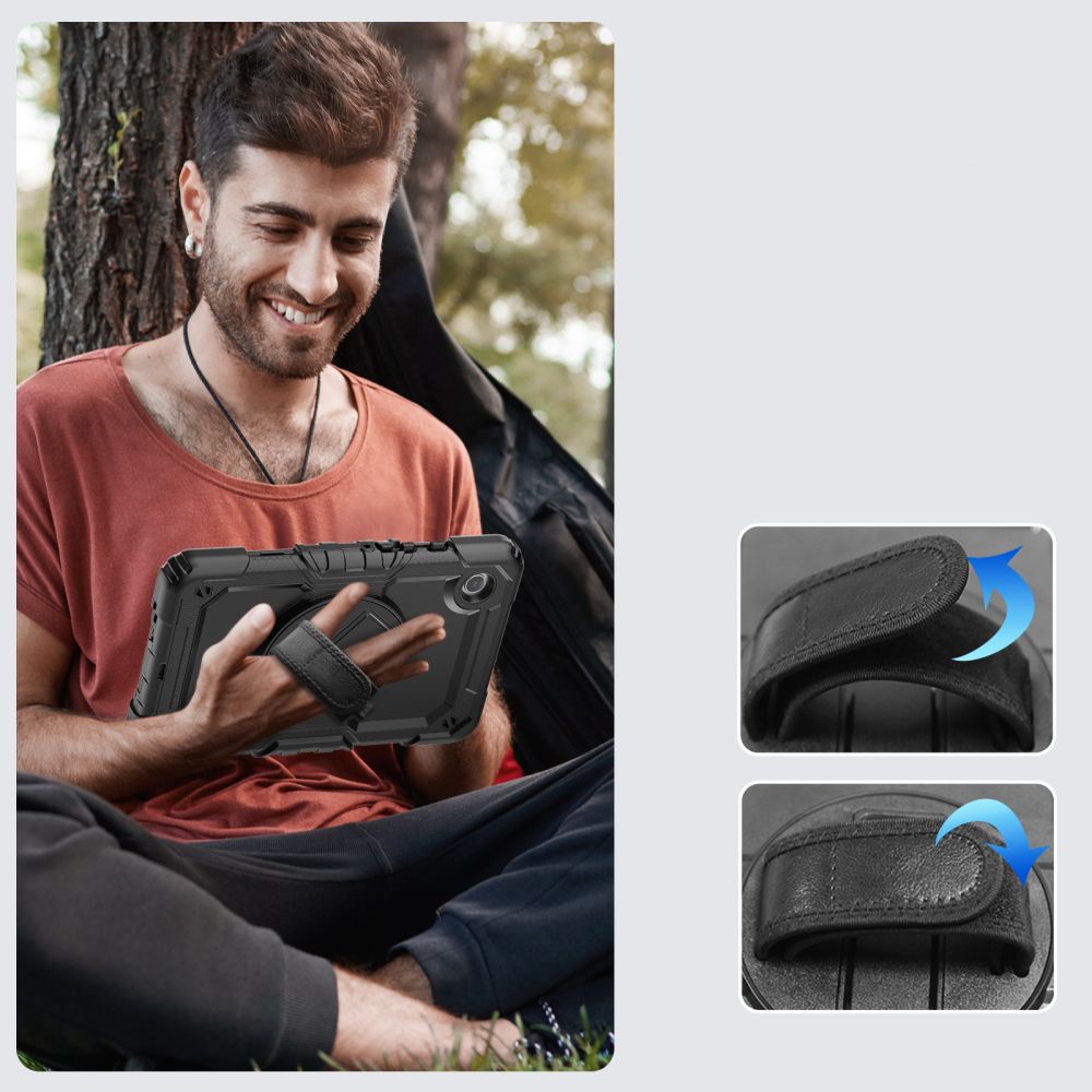Custodia per Samsung Galaxy Tab A11 / Tab A9, Tech-Protect, Solid360, Nera