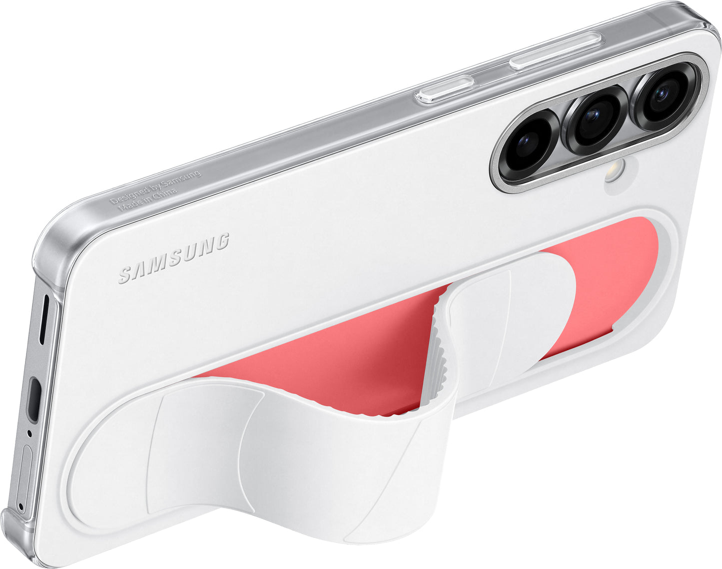 Custodia per Samsung Galaxy S25 S931, Standing Grip, Bianca EF-GS931CWEGWW