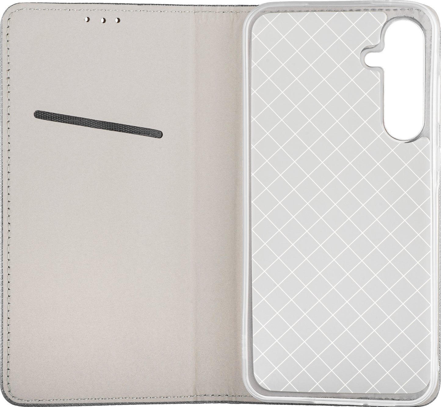 Custodia per Samsung Galaxy J3 (2017) J330, OEM, Smart Magnet, Grigio