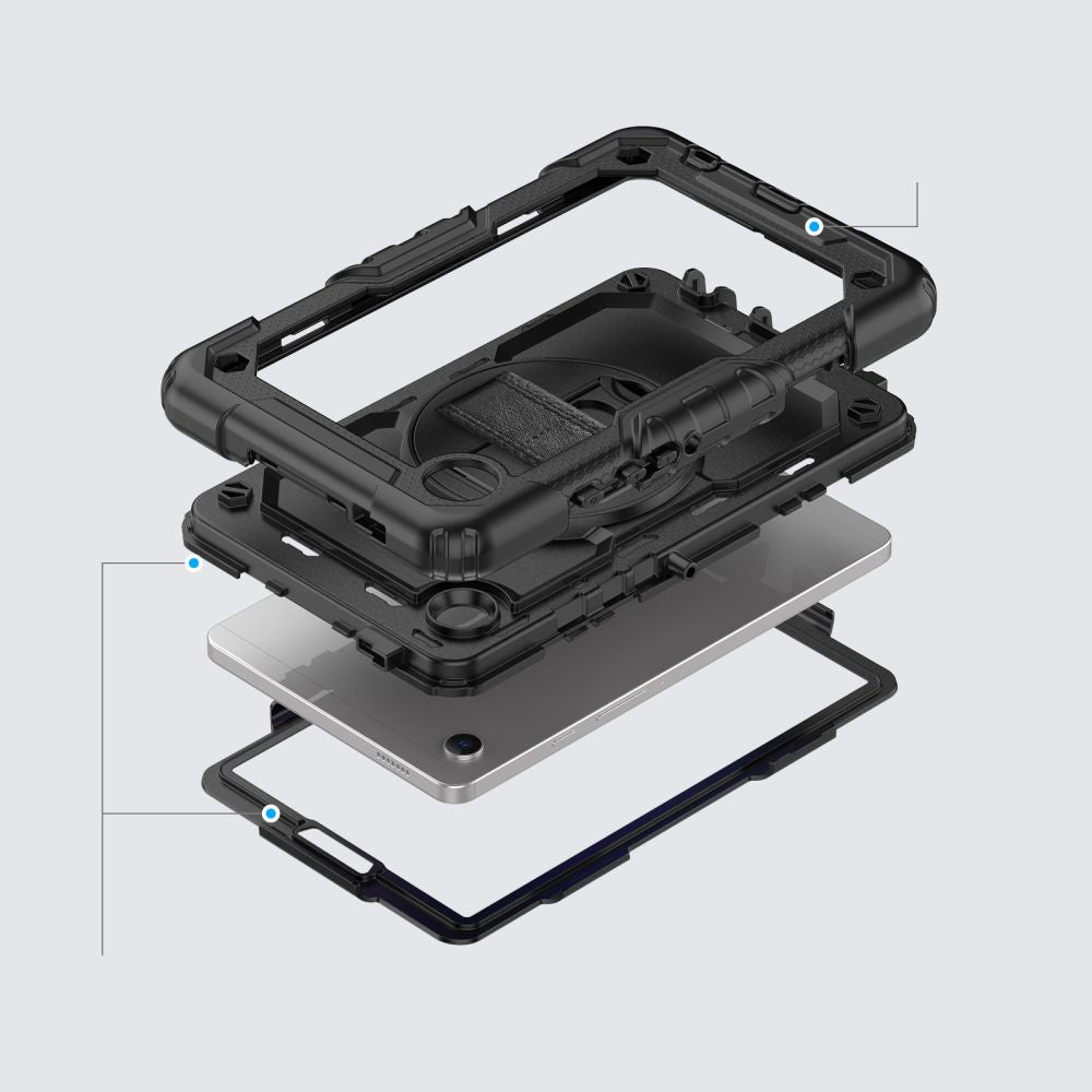 Custodia per Samsung Galaxy Tab A11 / Tab A9, Tech-Protect, Solid360, Nera