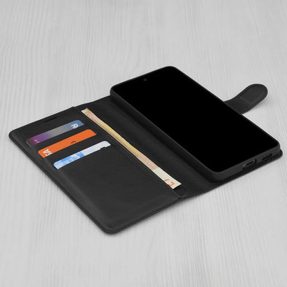 Custodia per Samsung Galaxy A56 A566, Techsuit, Leather Folio, Nera