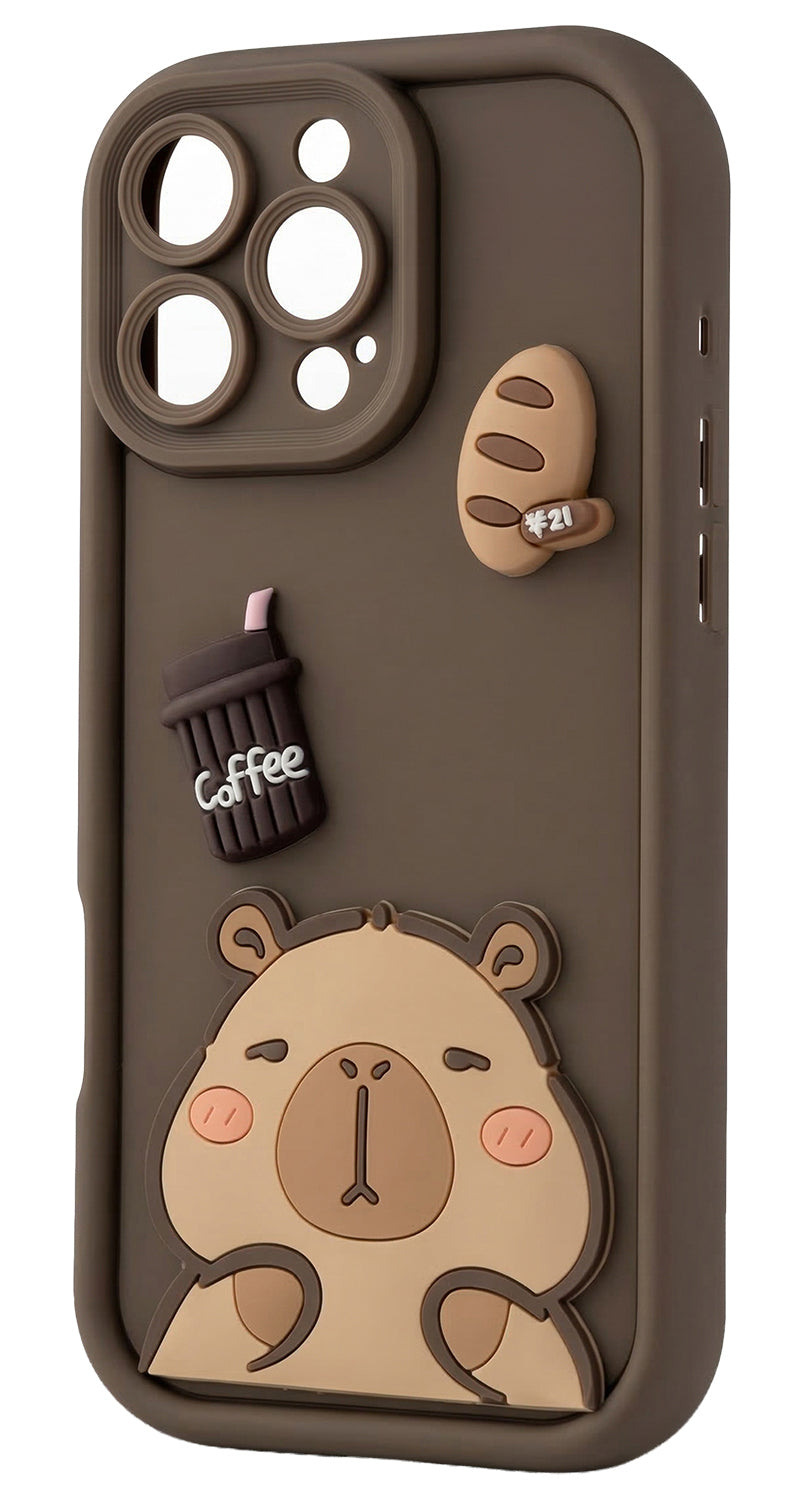 Custodia per Samsung Galaxy S26 S942, OEM, Ultra Trendy 3D Capybara, Marrone