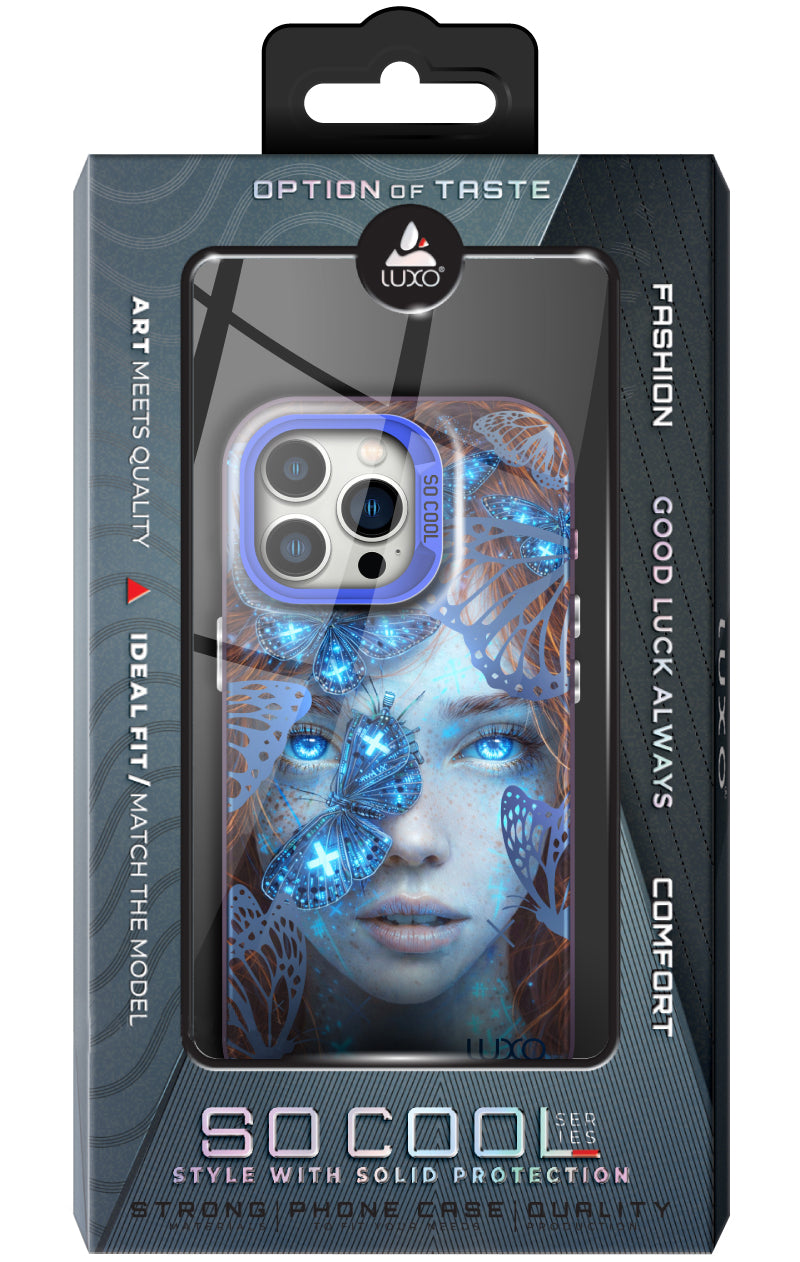 Custodia per Samsung Galaxy S25 Ultra S938, LUXO So CooL, ArcadiA Butterfly Girl, Multicolore
