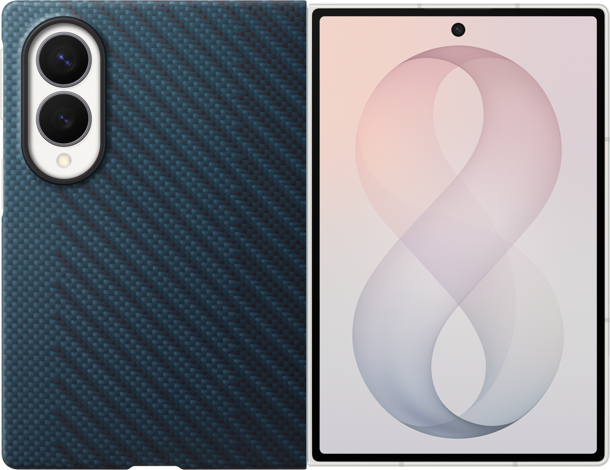 Custodia per Samsung Galaxy Z Fold8 F971, Carbon Magnet Case, Blu Navy EF-KF971SNEGWW