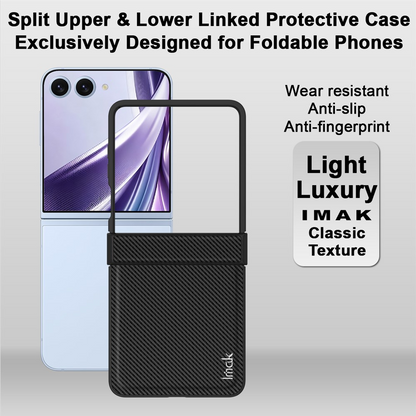 Custodia per Samsung Galaxy Z Flip8 F776, Imak, Carbonio, Nera