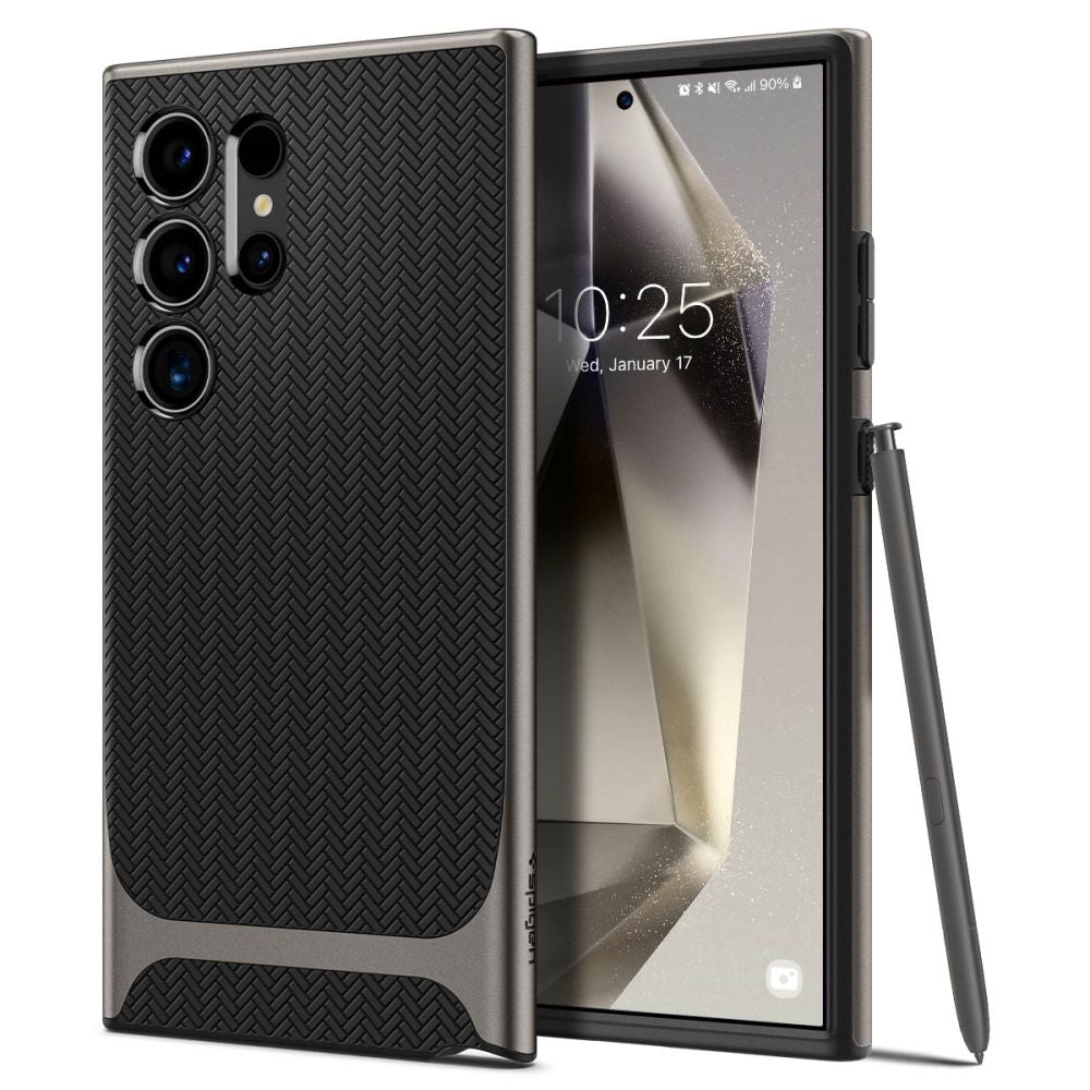Custodia per Samsung Galaxy S24 Ultra S928, Spigen, Neo Hybrid, Grigio ACS07305