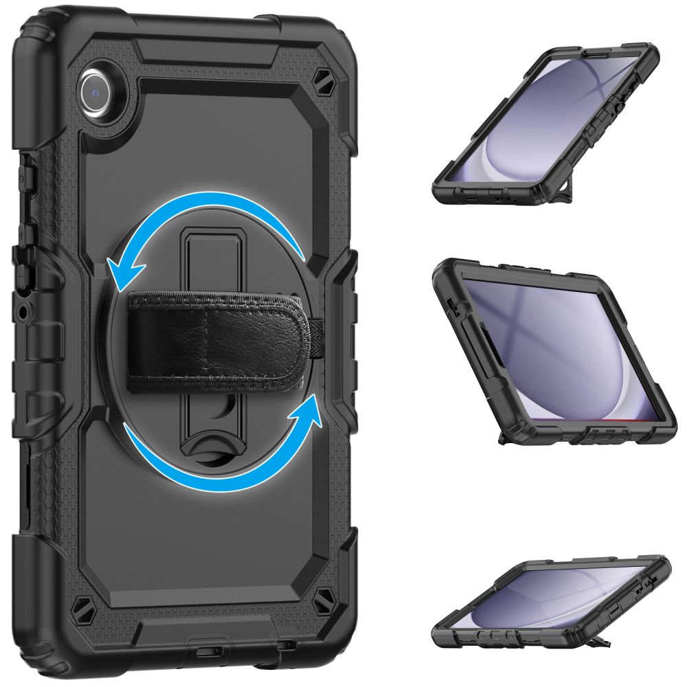 Custodia per Samsung Galaxy Tab A11 / Tab A9, Tech-Protect, Solid360, Nera