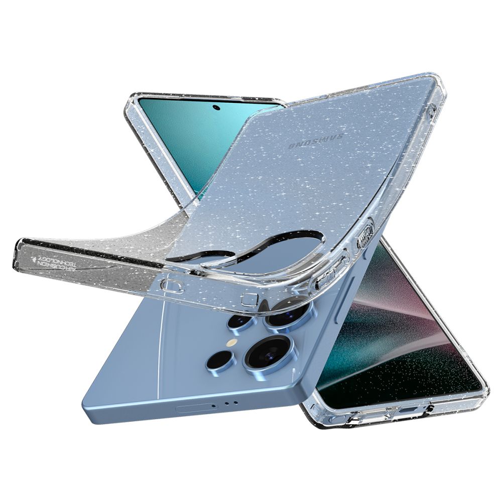 Custodia per Samsung Galaxy S25 Ultra S938, Spigen, Liquid Crystal Glitter, Trasparente ACS08950