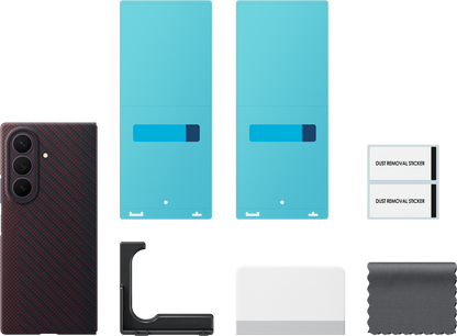 Custodia per Samsung Galaxy Z Fold8 Ultra F976, Carbon Magnet Case, Rossa EF-KF976SREGWW