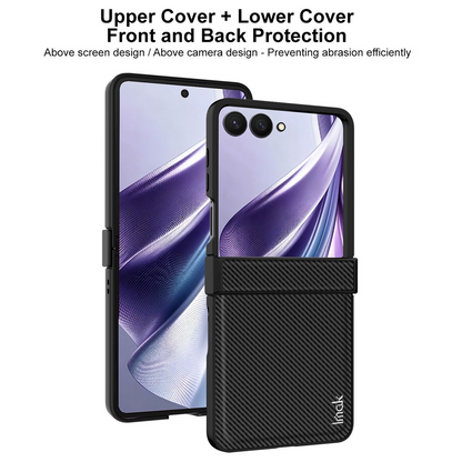 Custodia per Samsung Galaxy Z Flip8 F776, Imak, Carbonio, Nera