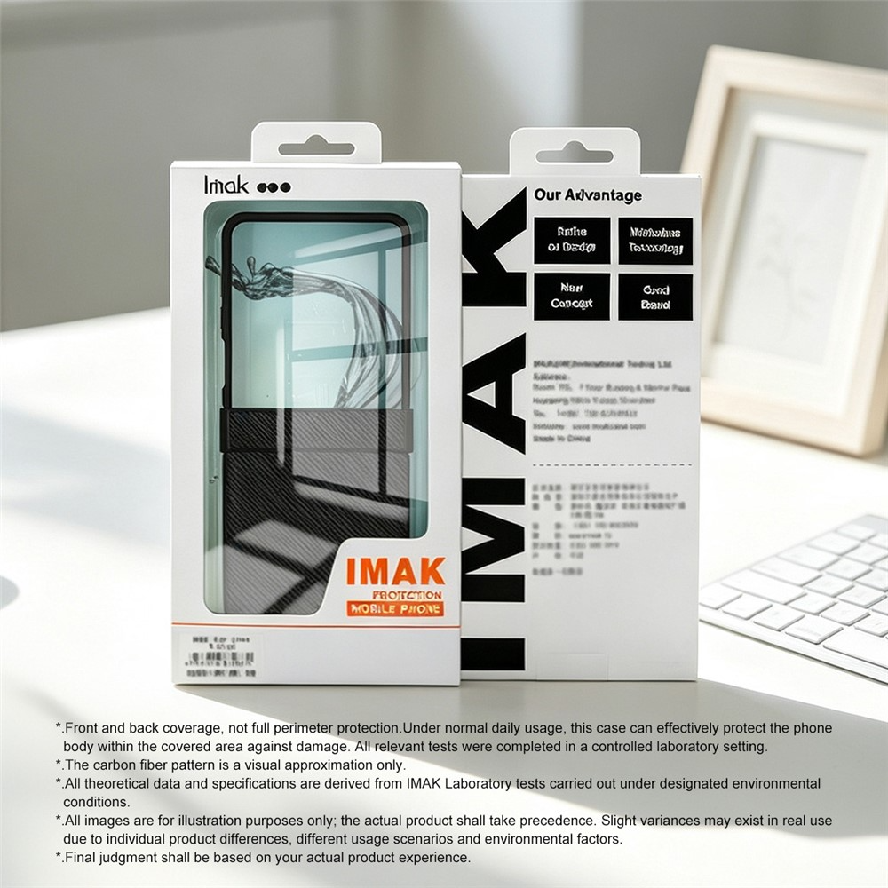 Custodia per Samsung Galaxy Z Flip8 F776, Imak, Carbonio, Nera