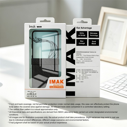 Custodia per Samsung Galaxy Z Flip8 F776, Imak, Carbonio, Nera