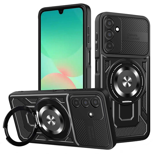 Custodia per Samsung Galaxy A26 A266, Techsuit, RuggedCam, Nera