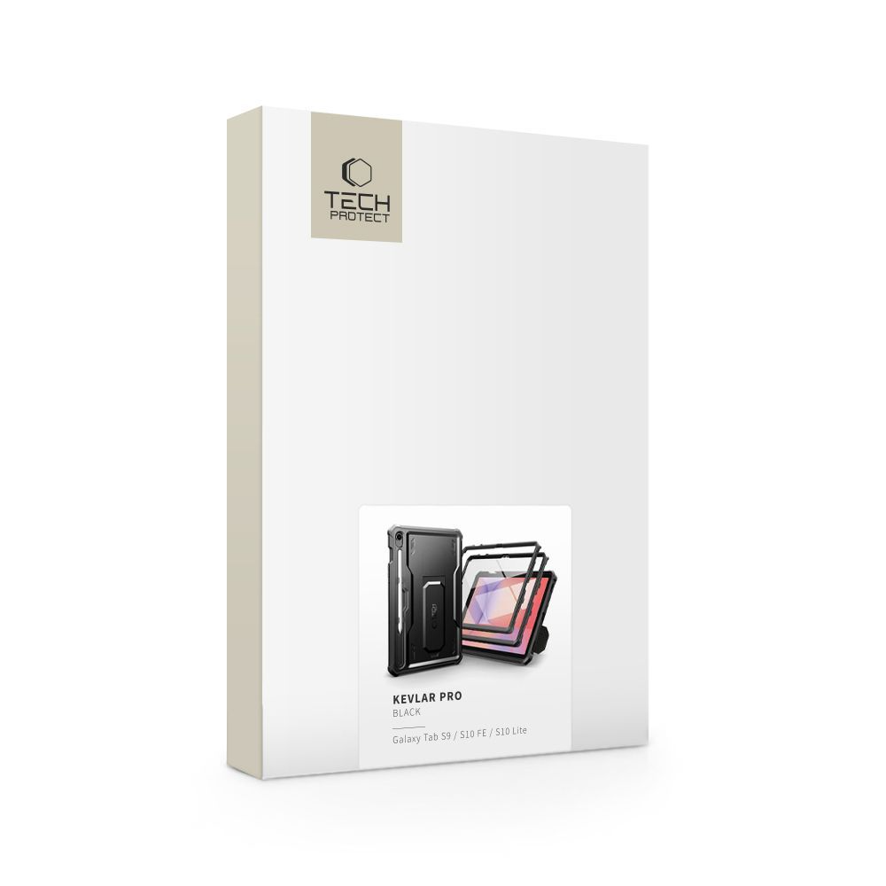 Custodia per Samsung Galaxy Tab S10 Lite / Tab S10 FE / Tab S9, Tech-Protect, Kevlar Pro, Nera