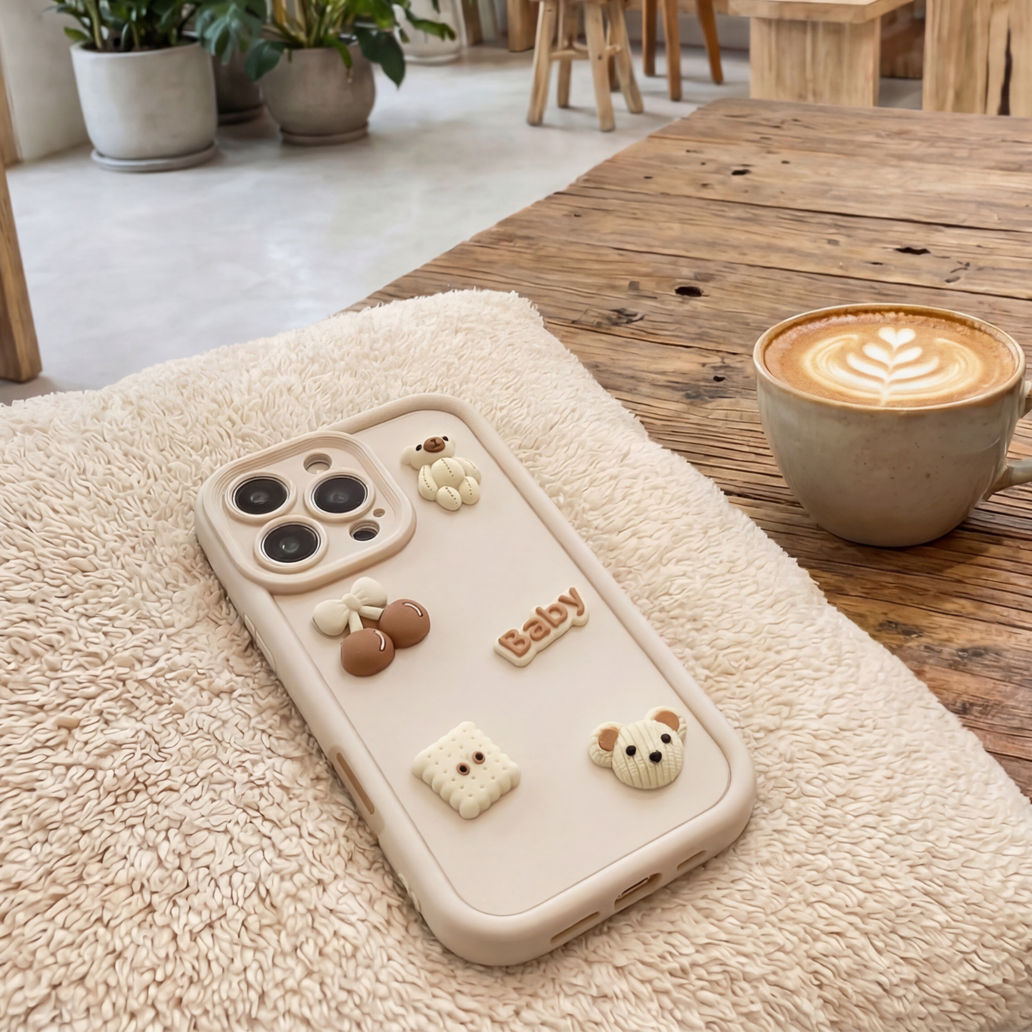 Custodia per Samsung Galaxy S26 Ultra S948, OEM, Ultra Trendy 3D Bear, Beige