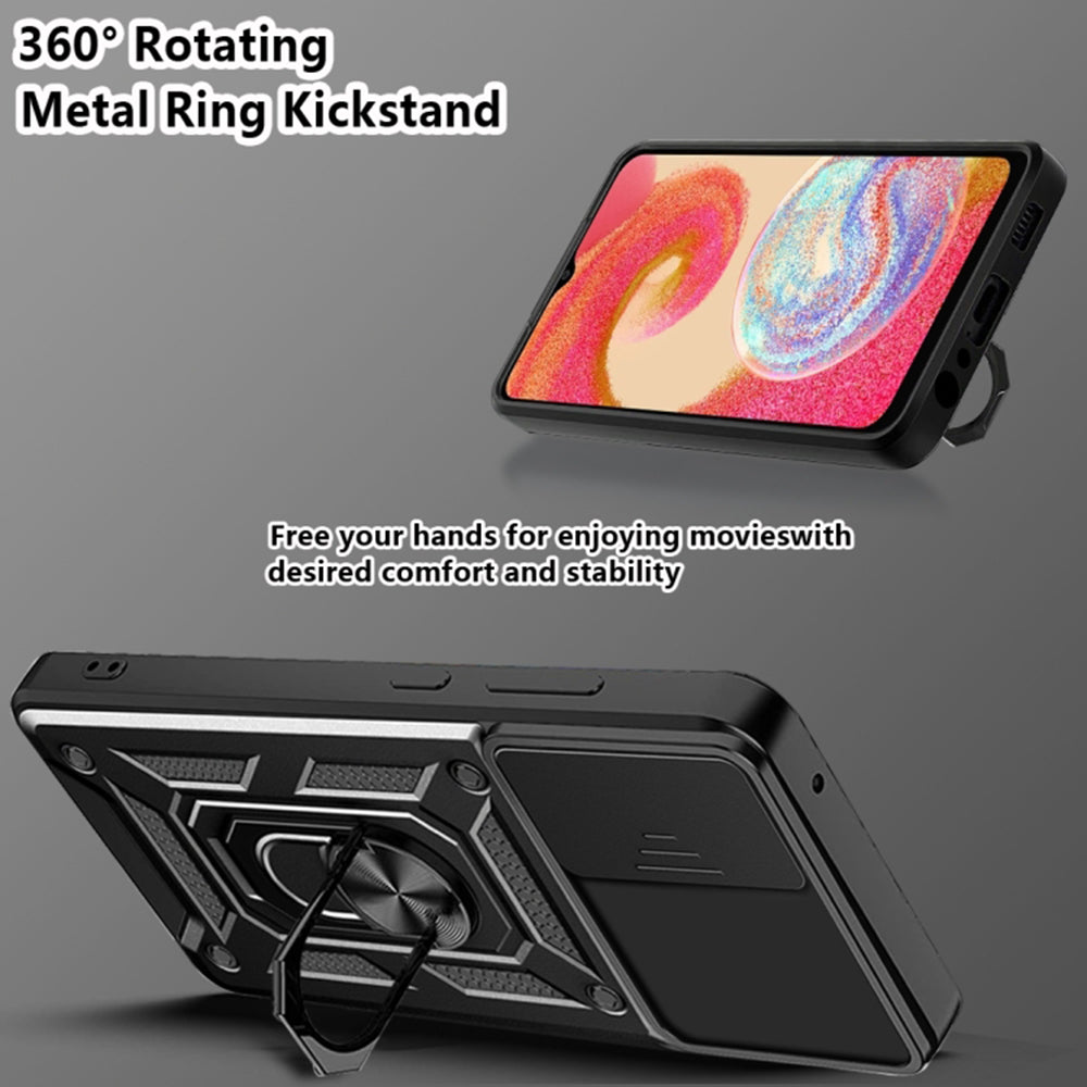 Custodia per Samsung Galaxy A04e A042 / M04 M045, Techsuit, CamShield, Nera