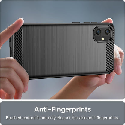 Custodia per Samsung Galaxy A05 A055, Techsuit, Carbonio, Nera