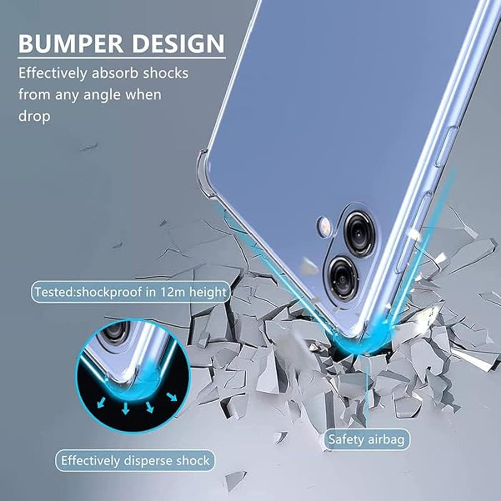 Custodia per Samsung Galaxy A05 A055, Techsuit, Shockproof Clear, Trasparente