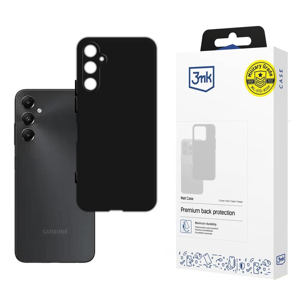 Custodia per Samsung Galaxy A05s A057, 3MK, Nera Opaca