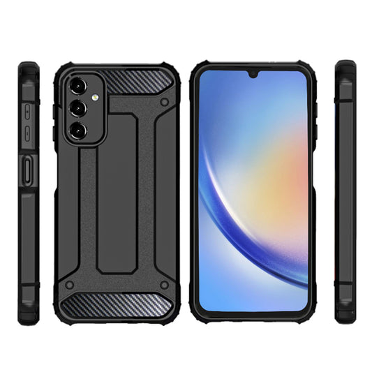 Custodia per Samsung Galaxy A05s A057, Techsuit, Hybrid Armor, Nera