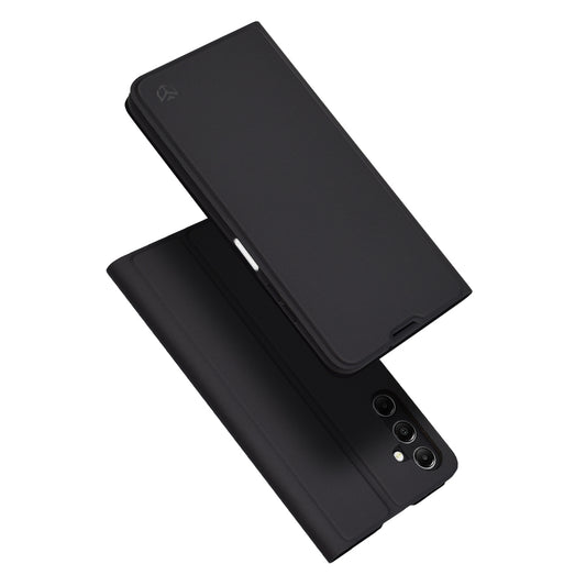 Custodia per Samsung Galaxy A05s A057, Techsuit, Magskin Book, Nera