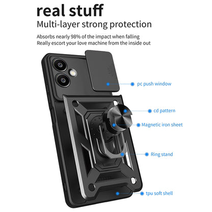 Custodia per Samsung Galaxy A06 A065, Techsuit, CamShield, Blu