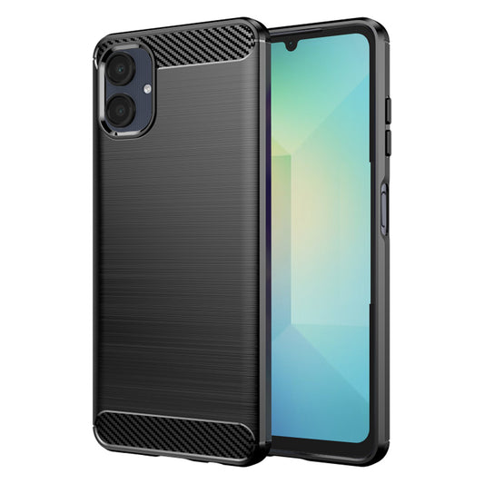 Custodia per Samsung Galaxy A06 A065, Techsuit, Carbonio, Nera
