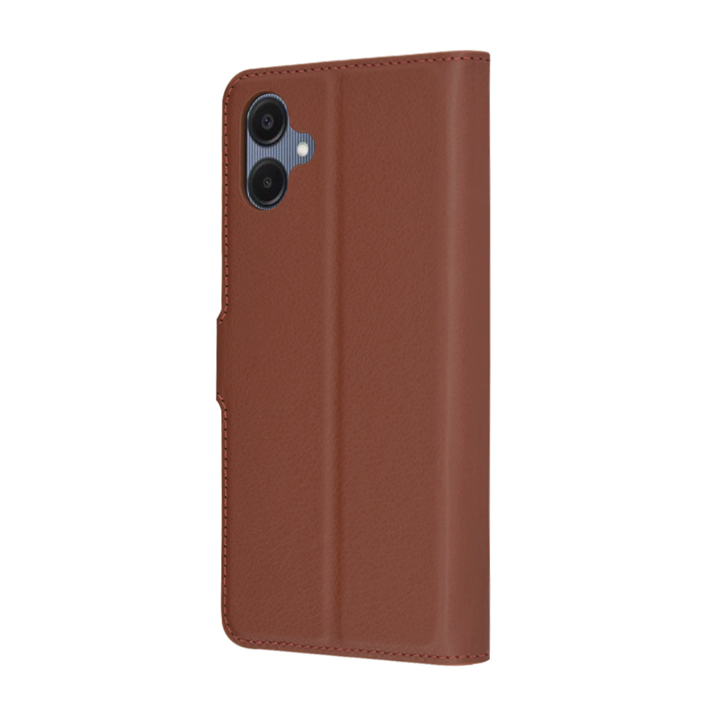 Custodia per Samsung Galaxy A06 A065, Techsuit, Leather Folio, Marrone
