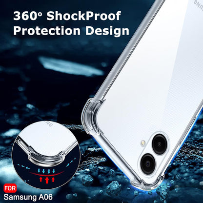 Custodia per Samsung Galaxy A06 A065, Techsuit, Shockproof Clear, Trasparente