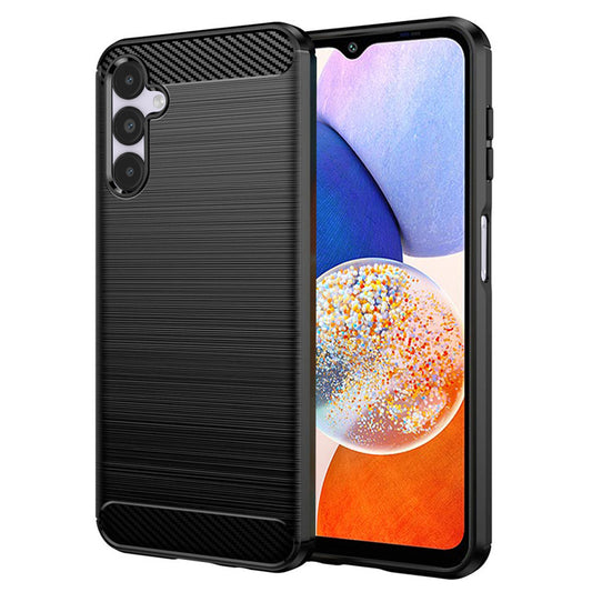 Custodia per Samsung Galaxy A14 A145 / A14 5G A146, Techsuit, Carbonio, Nera