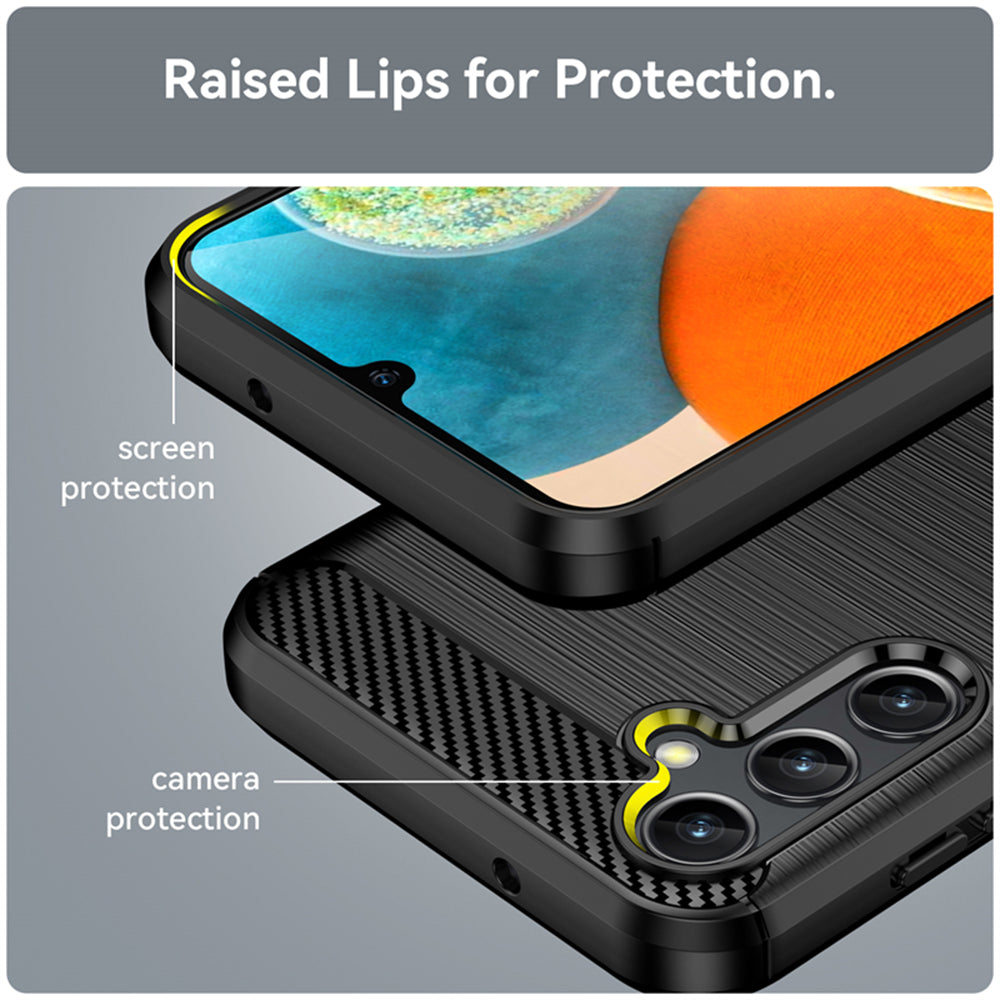 Case for Samsung Galaxy A14 A145 / A14 5G A146, Techsuit, Carbon, Black