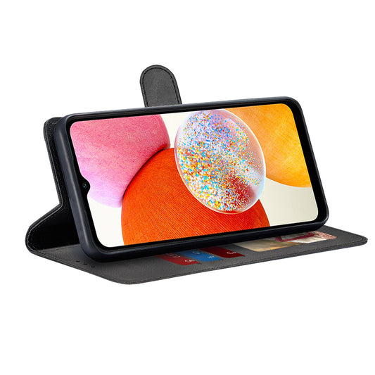 Custodia per Samsung Galaxy A14 A145 / A14 5G A146, Techsuit, Diary Book, Nera