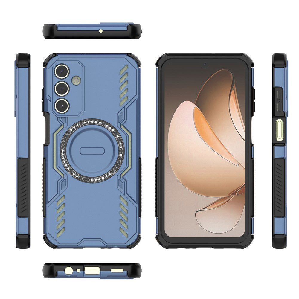 Custodia MagSafe per Samsung Galaxy A15 5G A156 / A15 A155, Techsuit, ArmorMag, Blu