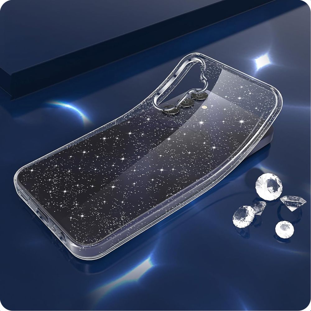 Custodia per Samsung Galaxy A15 5G A156 / A15 A155, Techsuit, SparkleSkin, Trasparente