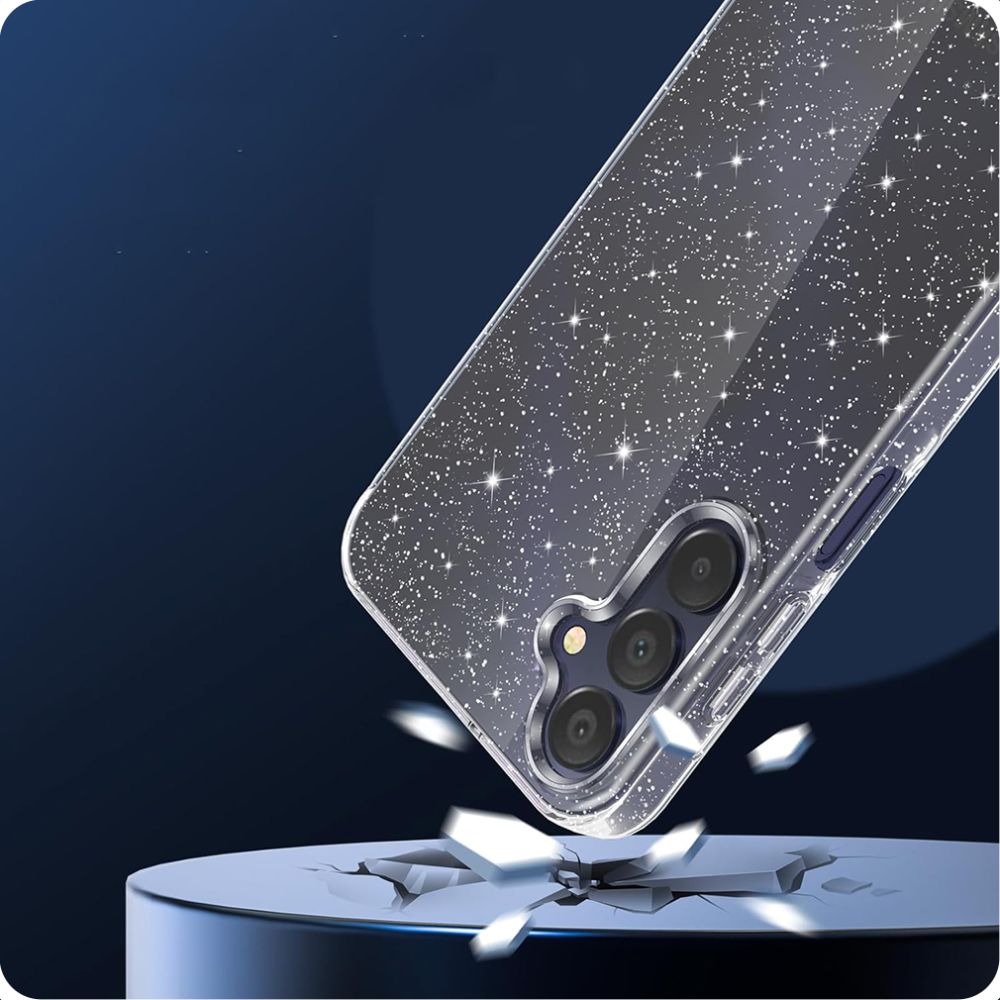 Custodia per Samsung Galaxy A15 5G A156 / A15 A155, Techsuit, SparkleSkin, Trasparente