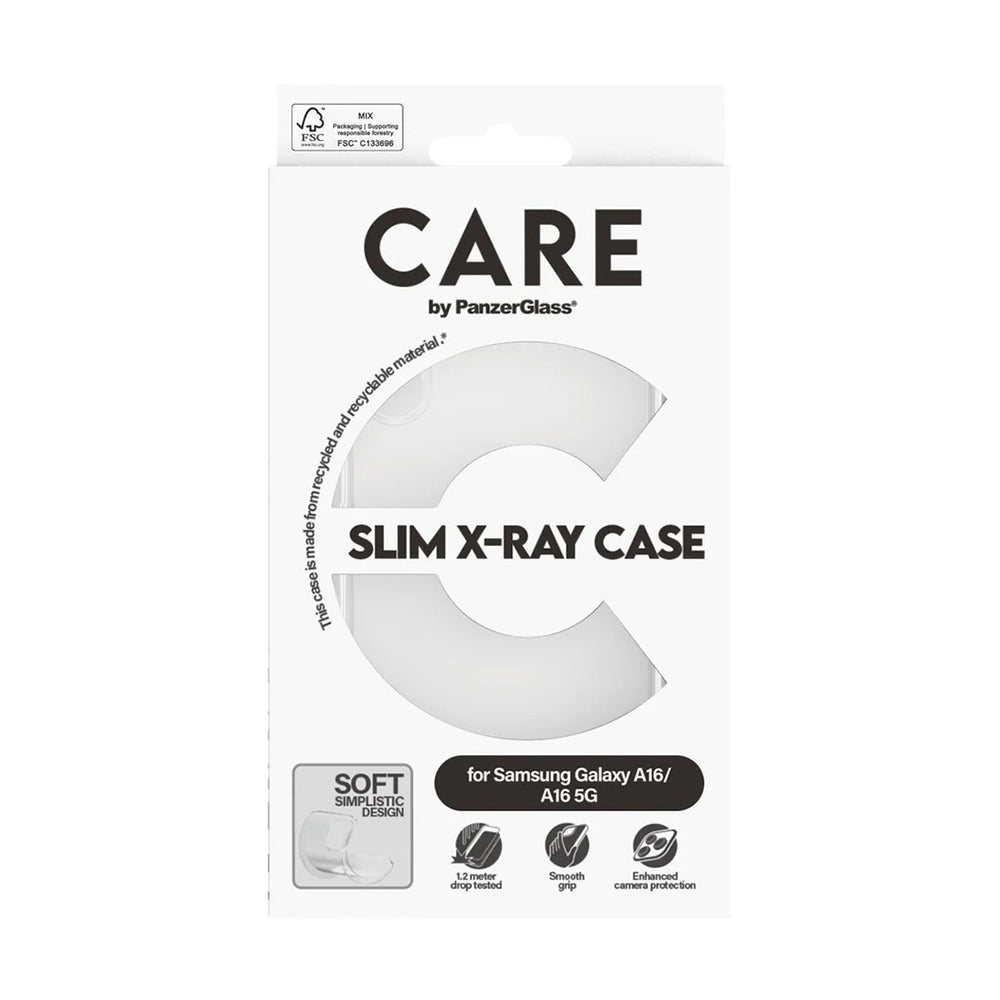 Custodia per Samsung Galaxy A16 4G A165, PanzerGlass, Fashionable Care, Trasparente