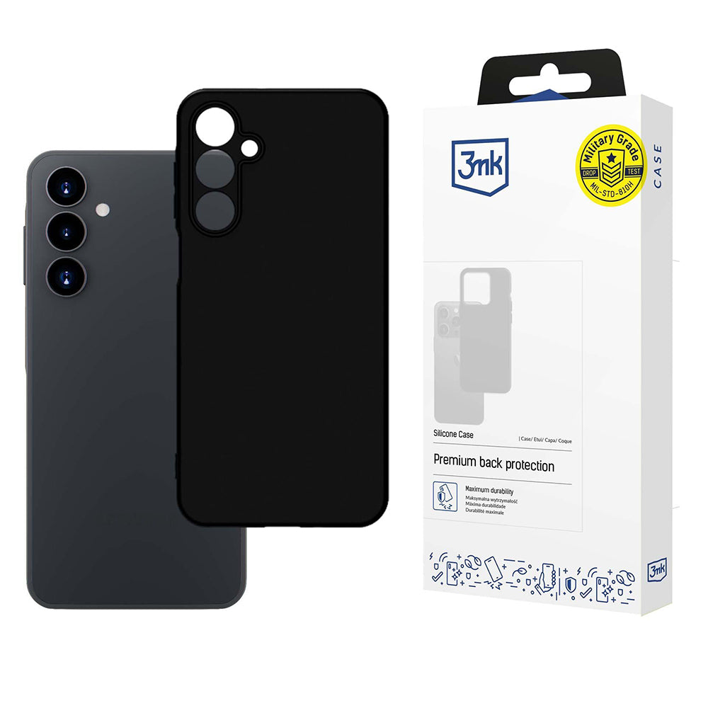 Custodia per Samsung Galaxy A16 5G A166 / A16 4G A165, 3MK, Silicone, Nera