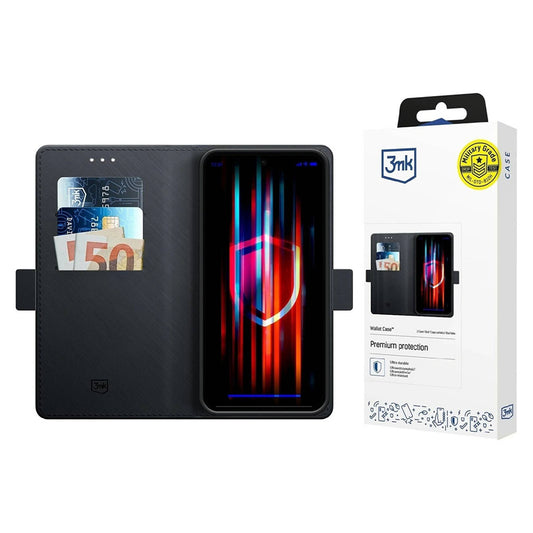 Custodia per Samsung Galaxy A17 4G / A17 5G, 3MK, Wallet, Nera