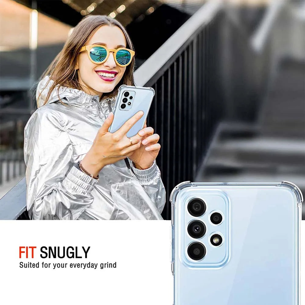 Custodia per Samsung Galaxy A23 5G A236 / A23 A235, Techsuit, Shockproof Clear, Trasparente