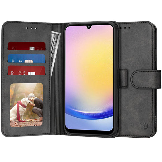 Custodia per Samsung Galaxy A25 A256, Techsuit, Diary Book, Nera
