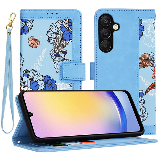 Custodia per Samsung Galaxy A25 A256, Techsuit, FlipCraft, Blu