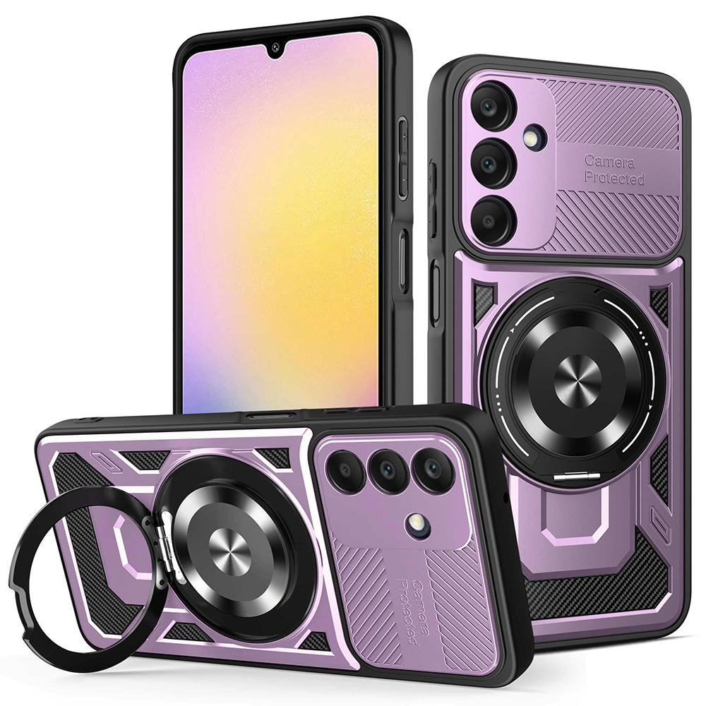 Custodia per Samsung Galaxy A25 A256, Techsuit, RuggedCam, Viola