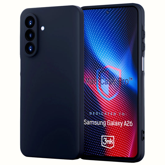 Custodia per Samsung Galaxy A26 A266, 3MK, Pro, Nera Opaca